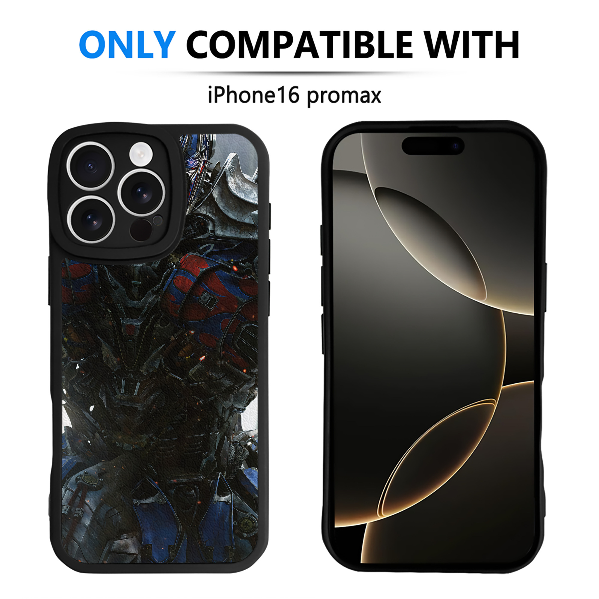 （画像用） Transformers トランスフォーマー 【iPhone 16シリーズ対応】シリコンスマホケース（レザー調） 材質：シリコン